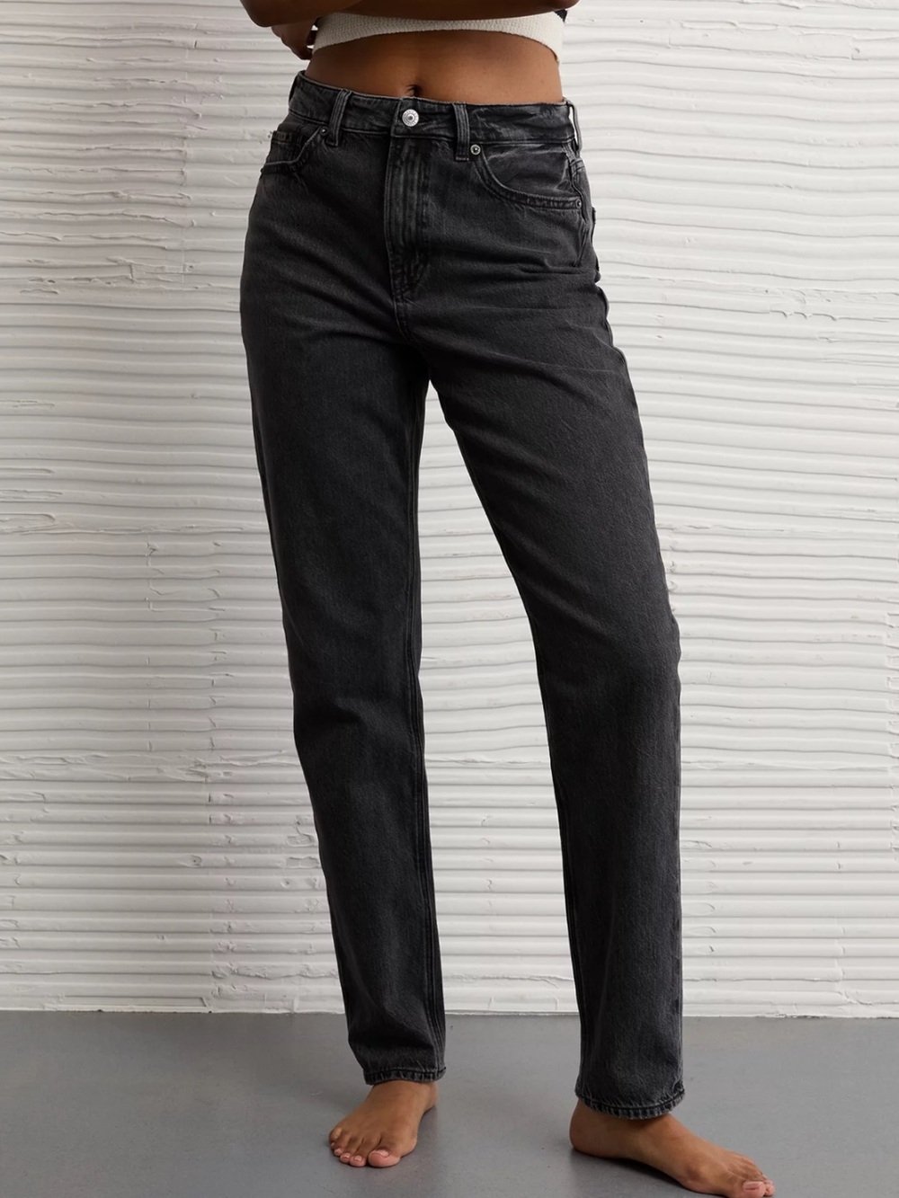 American Eagle Outfitters Men's Straight Black Jeans